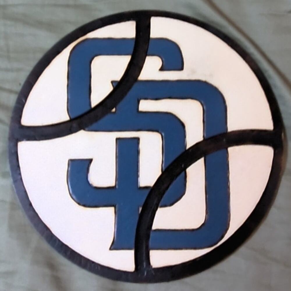 Handcrafted San Diego Padres Team Logo Wood Baseball Plaque MLB